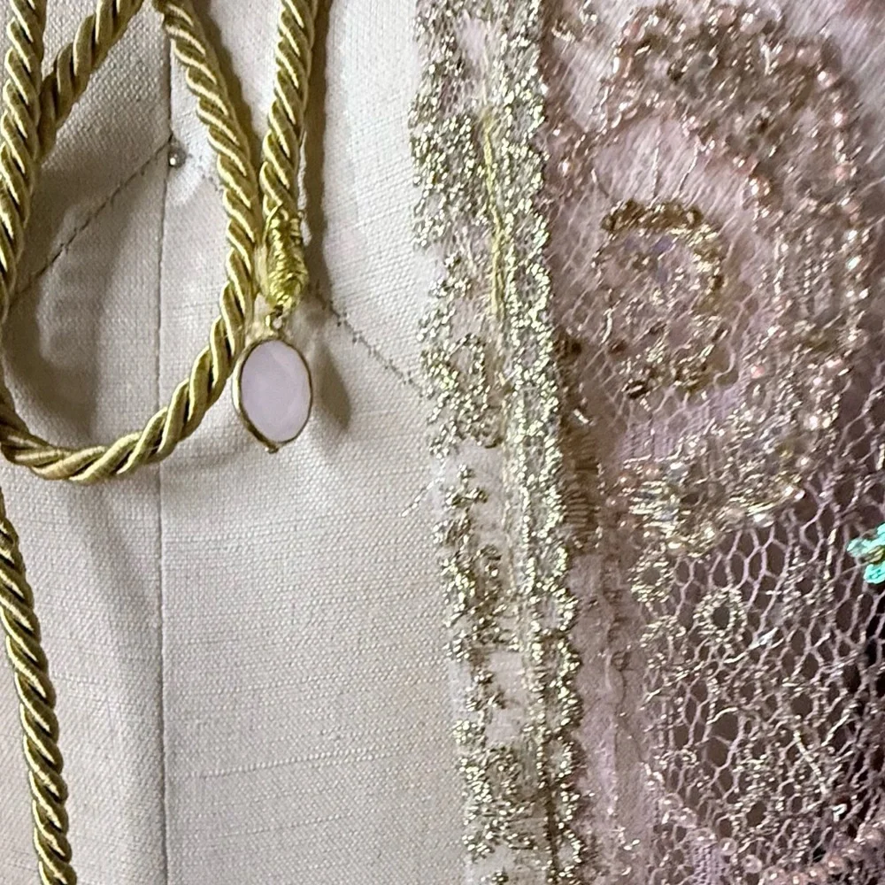 Bohemian Hooded Cloak Hand Beaded - Picture 8 of 12